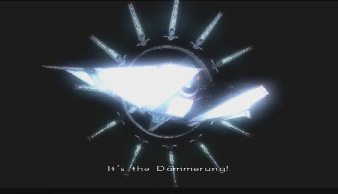 Xenosaga Episode III screenshot from Helsonium's YouTube footage. A massive spac